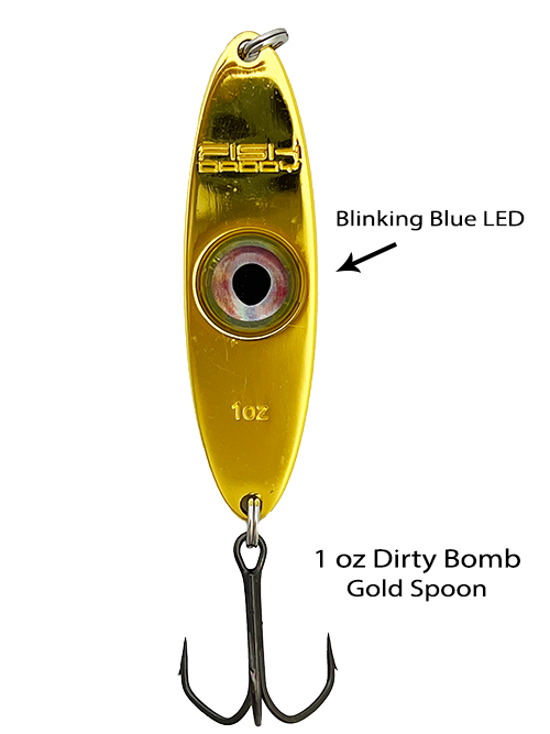 Fish Daddy 1 oz Dirty Bomb Spoon - Blinking LED