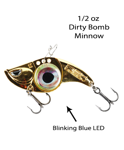 Fish Daddy 1/2 oz Dirty Bomb Minnow - Blinking LED