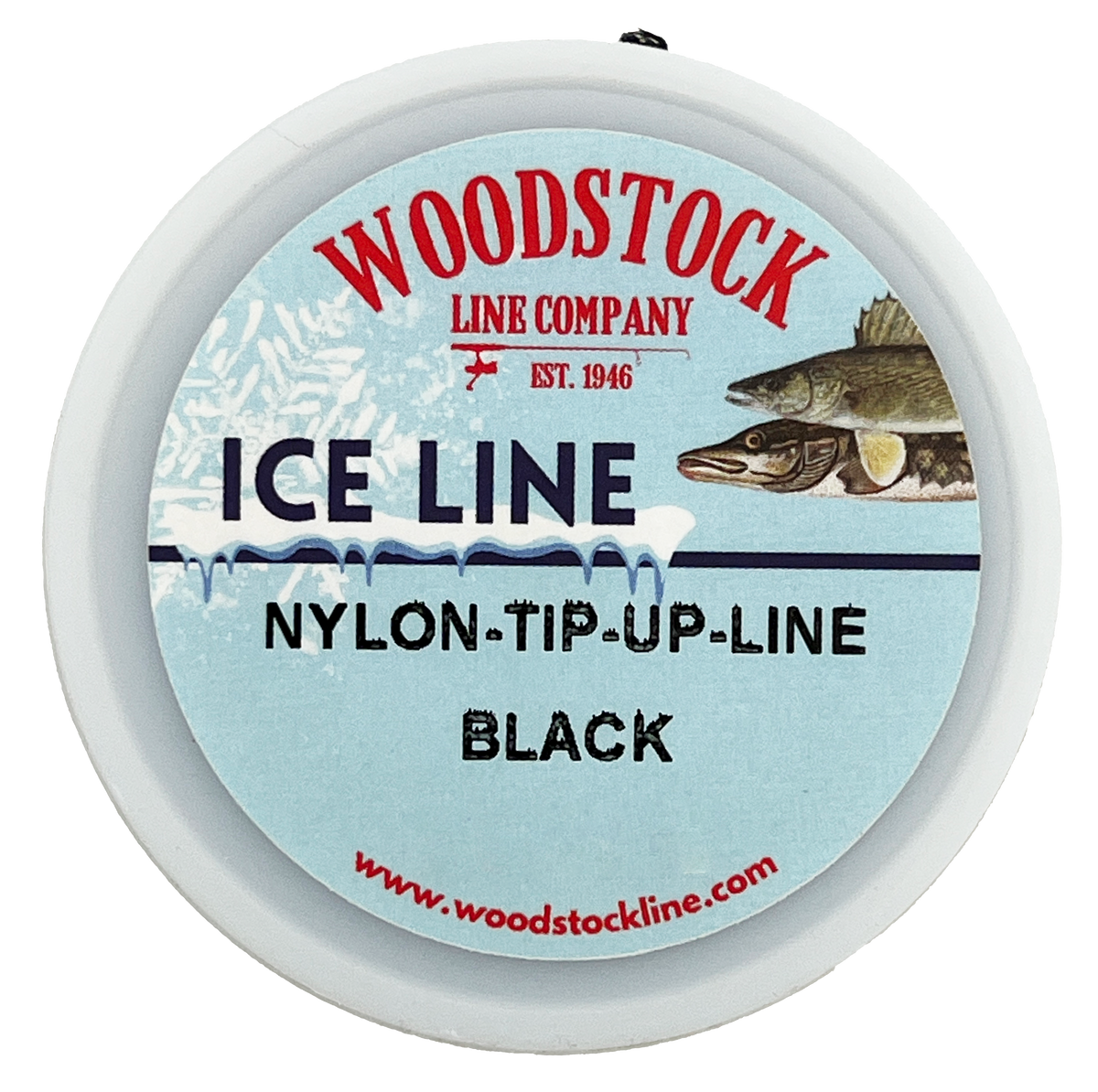 woodstock braided fishing line BRAID BLUE 100 LB 300 YARDS Get ready for a wickedly successful fishing trip every time! WOODSTOCK BRAIDED BLACK NYLON TIP-UP
