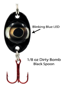 Fish Daddy 1/8 oz Dirty Bomb Spoon - Blinking LED