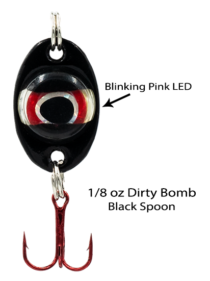 dirty bomb fishing lure Fish Daddy 1/4 oz Spoon - Blinking LED Fish Daddy Dirty Bomb Gold