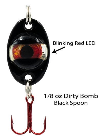 dirty bomb fishing lure Fish Daddy 1/8 oz Dirty Bomb Spoon - Blinking LED