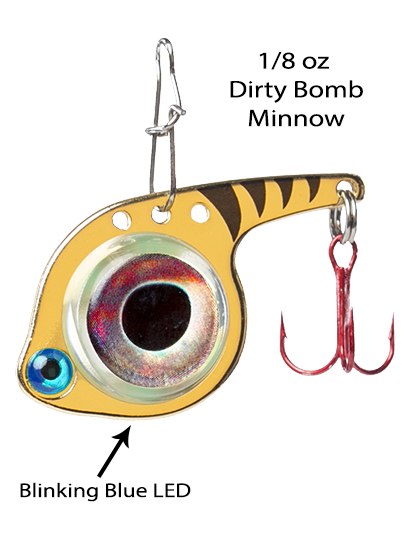 Fish Daddy 1/8 oz Dirty Bomb Spoon - Blinking LED - Black –
