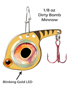 dirty bomb fishing lure Fish Daddy 1/16 oz Spoon - Blinking LED Fish Daddy Dirty Bomb -