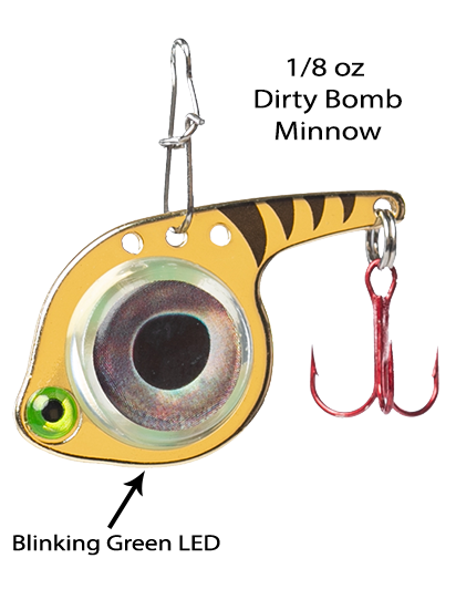 Fish Daddy Dirty Bomb Minnow 1/8OZ / Blinking Blue