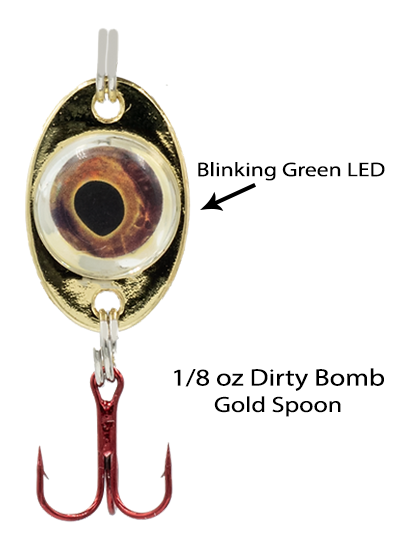 dirty bomb fishing lures Fish Daddy Minnow, 1/2oz. / Gold / Gold Blinking LED activated LED that blinks to attract fish from great distances in clear or stained water 5Pcs/10Pcs Dirty Bomb Lure, LED