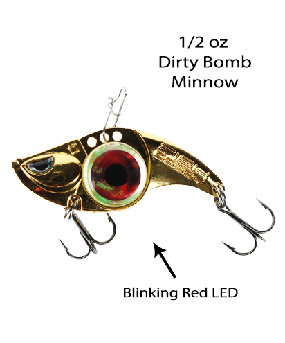 Fish Daddy 1/2 oz Dirty Bomb Minnow - Blinking LED