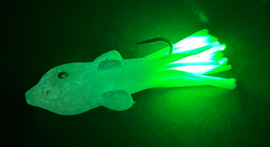 Globy - 4" Goby Tube Jig - Glow in the Dark & LED Light!