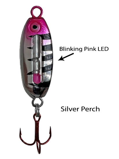 fish daddy lures Fish Daddy Micro LED Spoon 1/8 oz / Silver Perch