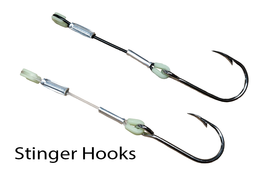 Haosie Stinger Hooks, 2 Pack Treble Fishing Hooks, SGWL PK110 10cm Trailer Hooks, Walleye Stinger Hooks For Lure Fishing