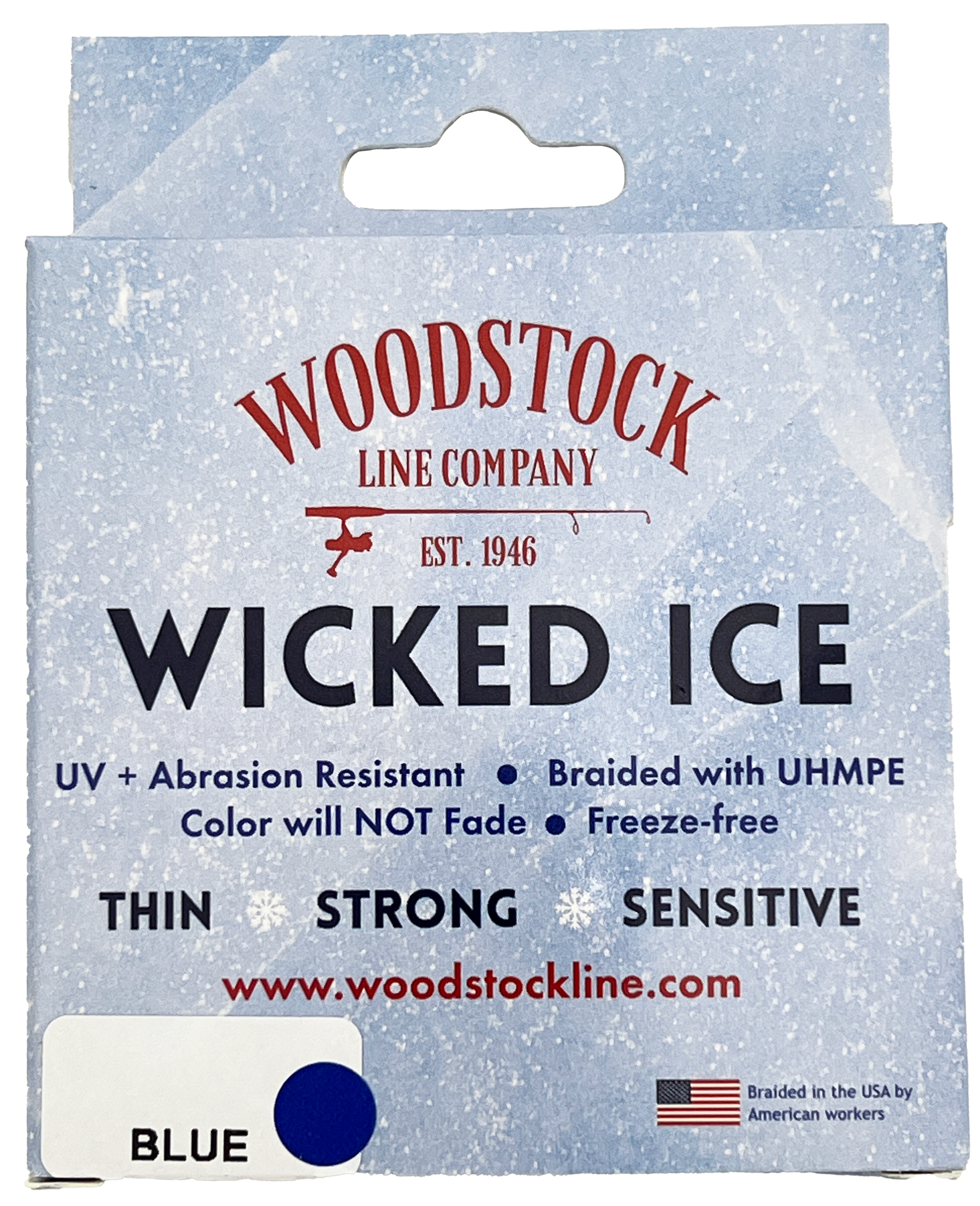 Woodstock Wicked Ice Fishing Line (Blue) HardwireTackle.com Woodstock Wicked Ice Fishing Line (Blue) HardwireTackle.com