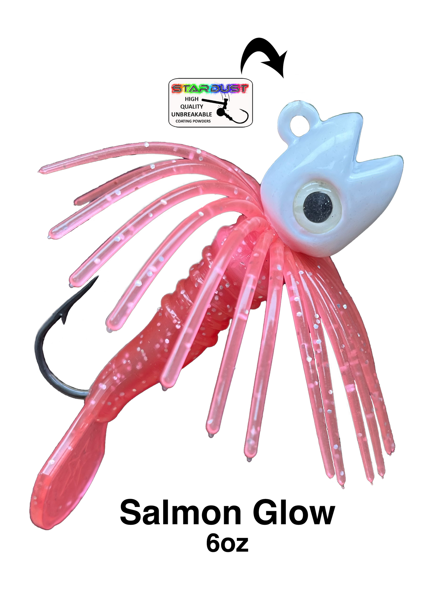 Lingcod Lure Madame Lure X-Large "Chub Grub" - 10" Saltwater Lure For Lingcod & Rockfish Lingcod Lure / Rockfish Lure X-large Grub Hook - Foto 2