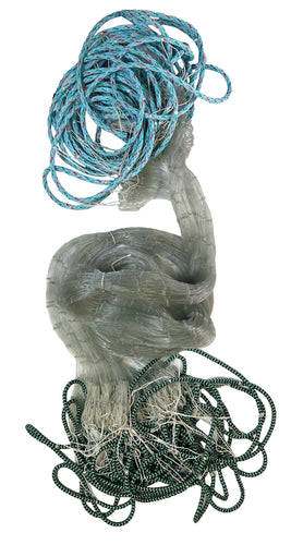 PURKAIT Fishnet 1.5 Finger 35mmGILLNET MUD Sinker,Height  3F,UPLENGHT50F,DOWNLENGHT100F Fishing Net (Blue)